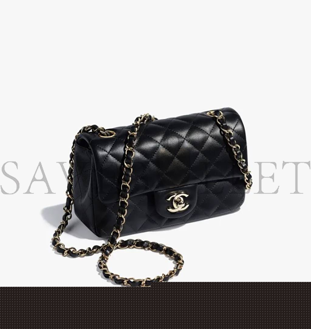 Ch*el mini flap bag gold hardware a69900 y04059 94305 (20*12*6cm)